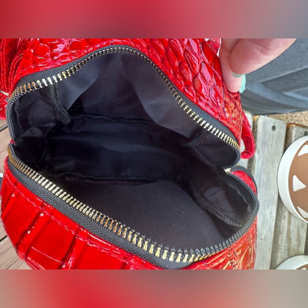 Red Croc-Embossed Mini Backpack - Picture 8 of 8